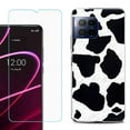 thumbnail image 1 of For T-Mobile Revvl 7 Pro 5G Phone Case, Shockproof Case Cover with Tempered Glass Screen Protector, by OneToughShield - Cow Skin Design, 1 of 3