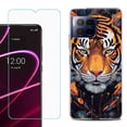 thumbnail image 1 of For T-Mobile Revvl 7 Pro 5G Phone Case, Shockproof Case Cover with Tempered Glass Screen Protector, by OneToughShield - Cyberpunk Tiger, 1 of 3