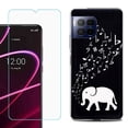 thumbnail image 1 of For T-Mobile Revvl 7 Pro 5G Phone Case, Shockproof Case Cover with Tempered Glass Screen Protector, by OneToughShield - Elephant Music, 1 of 3