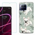 thumbnail image 1 of For T-Mobile Revvl 7 Pro 5G Phone Case, Shockproof Case Cover with Tempered Glass Screen Protector, by OneToughShield - French Bulldog, 1 of 3