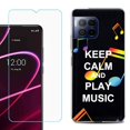 thumbnail image 1 of For T-Mobile Revvl 7 Pro 5G Phone Case, Shockproof Case Cover with Tempered Glass Screen Protector, by OneToughShield - Keep Calm Music, 1 of 3