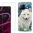 thumbnail image 1 of For T-Mobile Revvl 7 Pro 5G Phone Case, Shockproof Case Cover with Tempered Glass Screen Protector, by OneToughShield - Playful Wolf, 1 of 3