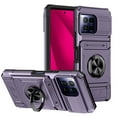 thumbnail image 1 of For T-Mobile Revvl 7 Pro/  Revvl 7 Phone Case Magnetic bracket Card Holder Rotated Ring Kickstand Heavy Shockproof Wallet Case, 1 of 7