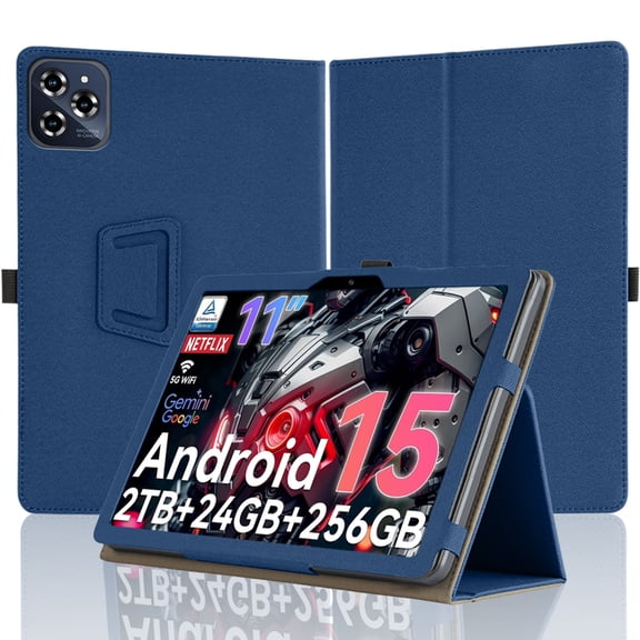 For TABURETO 2026 Android 15 11 Inch Tablet Case, Handheld Grip Multi-Angle Stand