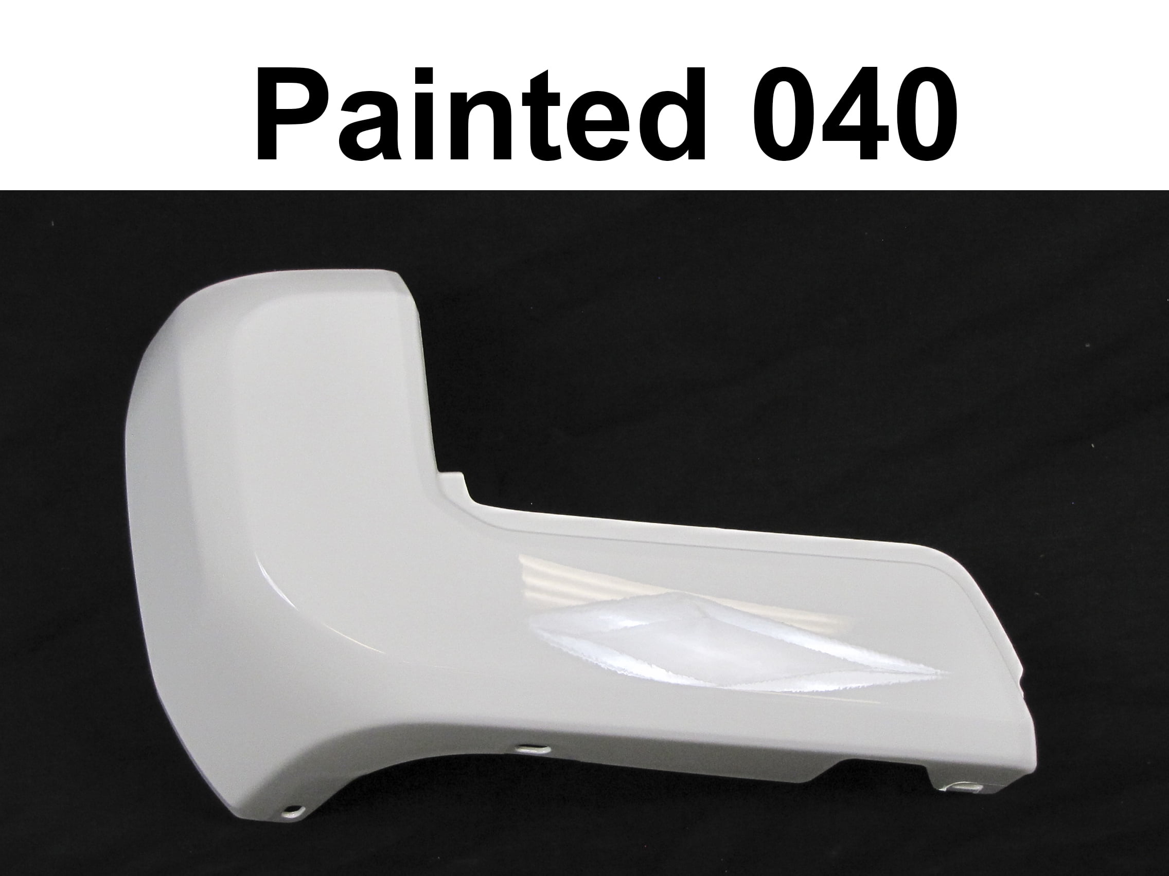 For TACOMA 2016-2023 REAR BUMPER END PAINTED 040 SUPER WHITE W/O SENSOR HOLE LH=DRIVER SIDE TO1104133
