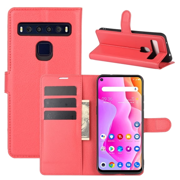 For TCL 10L Litchi Texture Horizontal Flip Protective Case with Holder & Card Slots & Wallet For TCL 10L