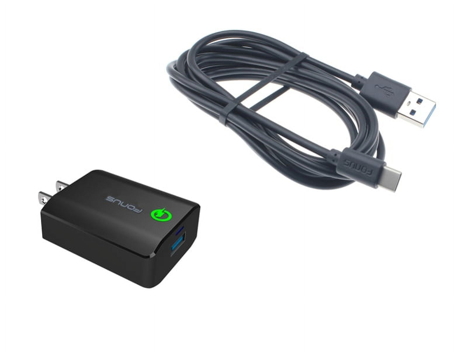 For TCL 30/40 XE 5G - Home Charger, 18W Fast 6ft USB Cable Type-C Turbo Charge Travel Wall Power for TCL 40 XE 5G, 30 XE 5G Phones