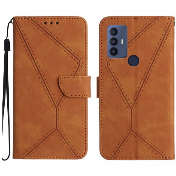 For TCL 30 SE / 30E /306/305 Stitching Embossed Leather Phone Case
