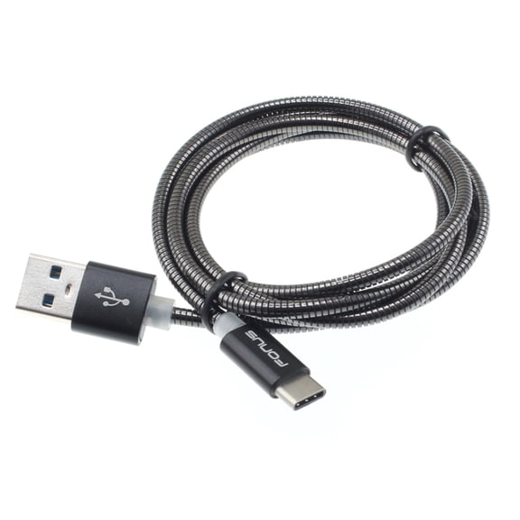 For TCL 30 T - Metal USB Cable 3ft Type-C Charger Cord Power Wire USB-C