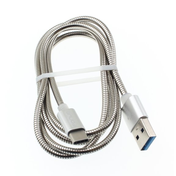 For TCL 30 T - Metal USB Cable 3ft Type-C Charger Cord Power Wire USB-C