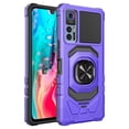 thumbnail image 1 of For TCL 30V 30 V 5G Dropproof Shockproof Kickstand Ring Stand Phone Case Cover With Tempered Glass Screen Protector - Purple, 1 of 5