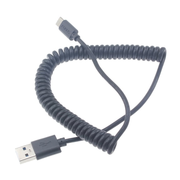 For TCL 40 XE 5G, 30 XE 5G - Coiled USB Cable, Type-C Charger Cord USB-C Power Wire G6Z