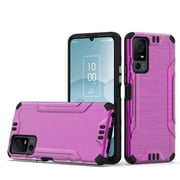 For TCL 40T T608DL Lining Hybrid Cover Phone Case - Pink