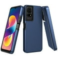 thumbnail image 1 of For TCL 50 LE T510D Shockproof Hybrid Cell Phone Cover Case - Dotted Blue, 1 of 5