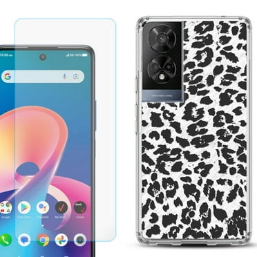 TJS For TCL 60 XL 5G / 60 XL Nextpaper 5G / 50 XL 5G / 50 XL NXTPAPER 5G Phone Case, With Tempered Glass Screen Protector, Dual Layer Hybrid Magnetic Support