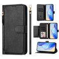 thumbnail image 1 of For TCL 50 XE 5G Zipper Wallet Case，Senior PU Leather Card Slots Magnetic Clasp Shockproof Protective Cover Case, 1 of 7