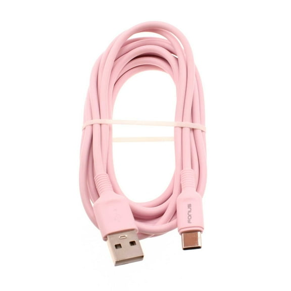 For TCL ION X - 10ft Long USB-C Cable Pink Charger Cord Power Wire Type-C Fast Charge Sync