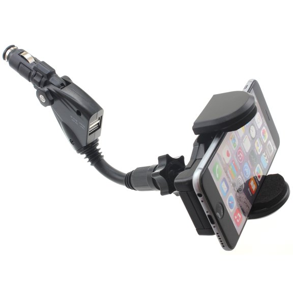 For TCL ION Z/X - Car Mount Charger Holder DC Socket USB Port Cradle Swivel