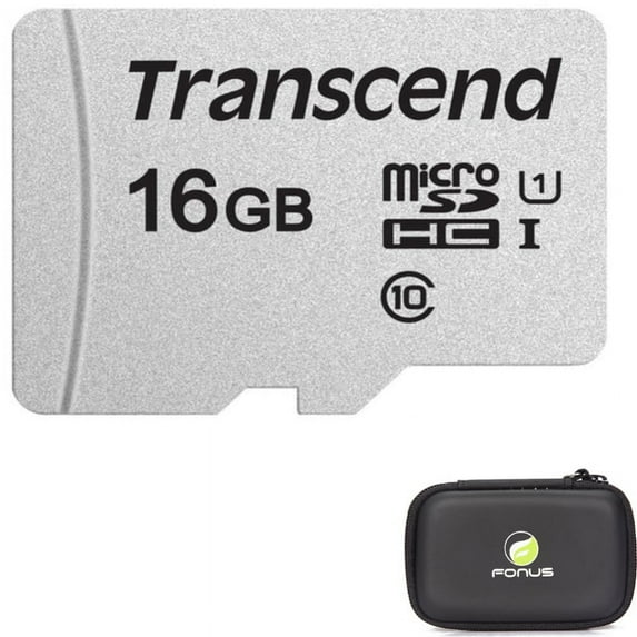 For TCL ION Z/X - Carry Case w 16GB Memory Card Hard Cover, Transcend High Speed MicroSD Class 10 MicroSDHC