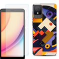 thumbnail image 1 of For TCL K11 Phone Case Cover, Shockproof Case with Tempered Glass Screen Protector, by OneToughShield - Abstract Art, 1 of 3