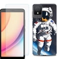 thumbnail image 1 of For TCL K11 Phone Case Cover, Shockproof Case with Tempered Glass Screen Protector, by OneToughShield - Astronaut, 1 of 3