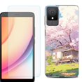 thumbnail image 1 of For TCL K11 Phone Case Cover, Shockproof Case with Tempered Glass Screen Protector, by OneToughShield - Aura Spring, 1 of 3