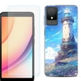 thumbnail image 1 of For TCL K11 Phone Case Cover, Shockproof Case with Tempered Glass Screen Protector, by OneToughShield - Beacon Sky, 1 of 3