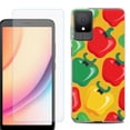 thumbnail image 1 of For TCL K11 Phone Case Cover, Shockproof Case with Tempered Glass Screen Protector, by OneToughShield - Bell Pepper, 1 of 3