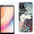 thumbnail image 1 of For TCL K11 Phone Case Cover, Shockproof Case with Tempered Glass Screen Protector, by OneToughShield - Calm Husky, 1 of 3