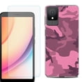 thumbnail image 1 of For TCL K11 Phone Case Cover, Shockproof Case with Tempered Glass Screen Protector, by OneToughShield - Camo Pink, 1 of 3