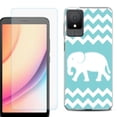 thumbnail image 1 of For TCL K11 Phone Case Cover, Shockproof Case with Tempered Glass Screen Protector, by OneToughShield - Chevron/Elephant, 1 of 3