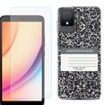 thumbnail image 1 of For TCL K11 Phone Case Cover, Shockproof Case with Tempered Glass Screen Protector, by OneToughShield - Composition Book, 1 of 3