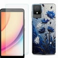 thumbnail image 1 of For TCL K11 Phone Case Cover, Shockproof Case with Tempered Glass Screen Protector, by OneToughShield - Cornflower, 1 of 3