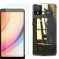 thumbnail image 1 of For TCL K11 Phone Case Cover, Shockproof Case with Tempered Glass Screen Protector, by OneToughShield - Curious Cat, 1 of 3