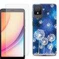 thumbnail image 1 of For TCL K11 Phone Case Cover, Shockproof Case with Tempered Glass Screen Protector, by OneToughShield - Dandelion Stars, 1 of 3