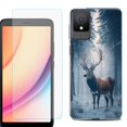 thumbnail image 1 of For TCL K11 Phone Case Cover, Shockproof Case with Tempered Glass Screen Protector, by OneToughShield - Deer Winter, 1 of 3