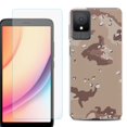 thumbnail image 1 of For TCL K11 Phone Case Cover, Shockproof Case with Tempered Glass Screen Protector, by OneToughShield - Desert Camo, 1 of 3