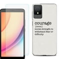 thumbnail image 1 of For TCL K11 Phone Case Cover, Shockproof Case with Tempered Glass Screen Protector, by OneToughShield - Dictionary/Courage, 1 of 3
