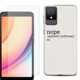thumbnail image 1 of For TCL K11 Phone Case Cover, Shockproof Case with Tempered Glass Screen Protector, by OneToughShield - Dictionary/Nope, 1 of 3