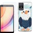 thumbnail image 1 of For TCL K11 Phone Case Cover, Shockproof Case with Tempered Glass Screen Protector, by OneToughShield - Eagle Smile, 1 of 3