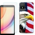 thumbnail image 1 of For TCL K11 Phone Case Cover, Shockproof Case with Tempered Glass Screen Protector, by OneToughShield - Eagle, 1 of 3