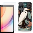 thumbnail image 1 of For TCL K11 Phone Case Cover, Shockproof Case with Tempered Glass Screen Protector, by OneToughShield - Egret, 1 of 3