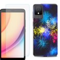 thumbnail image 1 of For TCL K11 Phone Case Cover, Shockproof Case with Tempered Glass Screen Protector, by OneToughShield - Fireworks, 1 of 3
