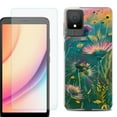 thumbnail image 1 of For TCL K11 Phone Case Cover, Shockproof Case with Tempered Glass Screen Protector, by OneToughShield - Flower Wind, 1 of 3