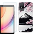 thumbnail image 1 of For TCL K11 Phone Case Cover, Shockproof Case with Tempered Glass Screen Protector, by OneToughShield - Fuji Sakura, 1 of 3