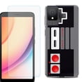 thumbnail image 1 of For TCL K11 Phone Case Cover, Shockproof Case with Tempered Glass Screen Protector, by OneToughShield - Game Controller, 1 of 3