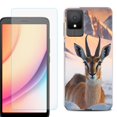 thumbnail image 1 of For TCL K11 Phone Case Cover, Shockproof Case with Tempered Glass Screen Protector, by OneToughShield - Gazelle, 1 of 3