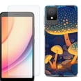 thumbnail image 1 of For TCL K11 Phone Case Cover, Shockproof Case with Tempered Glass Screen Protector, by OneToughShield - Glowing Mushroom, 1 of 3