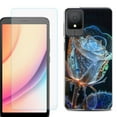 thumbnail image 1 of For TCL K11 Phone Case Cover, Shockproof Case with Tempered Glass Screen Protector, by OneToughShield - Glowing Rose, 1 of 3