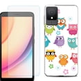 thumbnail image 1 of For TCL K11 Phone Case Cover, Shockproof Case with Tempered Glass Screen Protector, by OneToughShield - Happy Owl, 1 of 3